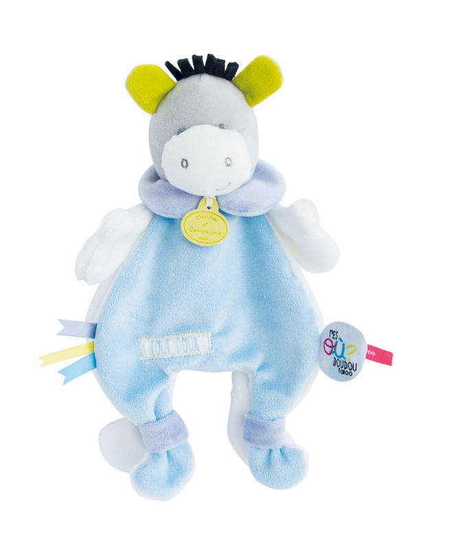  tatoo baby comforter cape blue donkey tout doux 